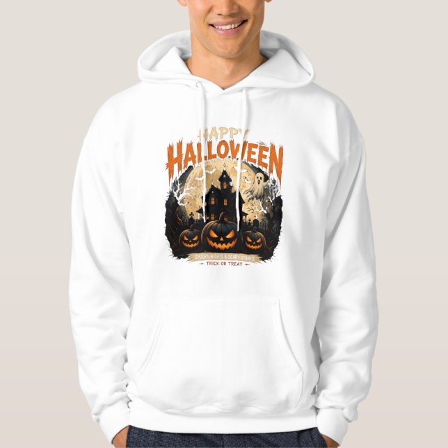 Camisa Vintage Halloween Crânio Casa Assombrada (Frente)