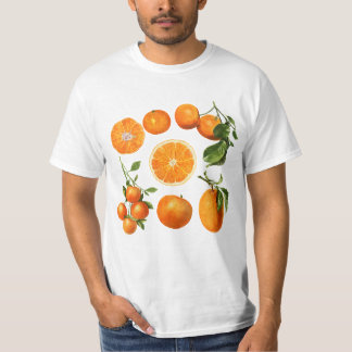 Camisa Vintage Orange Shirt Art Graphic Tee Fruta