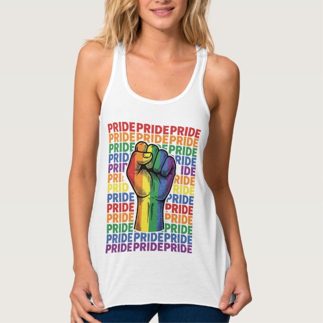 Camisa Vintage Pride Punho Erguido Arco-íris Desig (Frente)