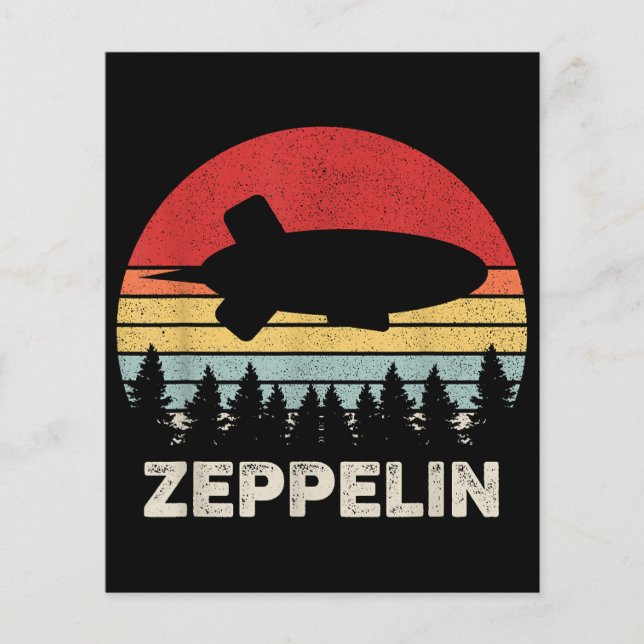 Camisa Vintage Retro Zeppelin Dirigible Aeróstato (Frente)