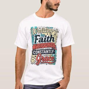 Camisa Vintage Salva pela Graça Andando pela Fé