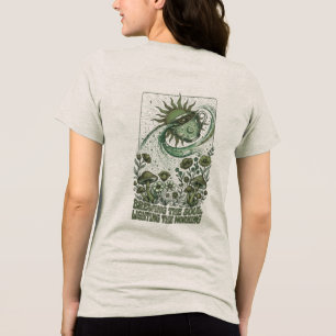 Camisa Vintage Verde Sage com Impressão nas Costas