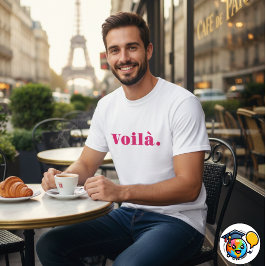Camisa Voilà, Presente Francês, Palavra Paris