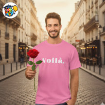 Camisa Voilà, Presente Francês, Palavra Paris