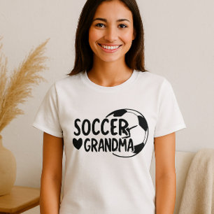 Camisa Vovó de Futebol - Design de Coração e Bola 