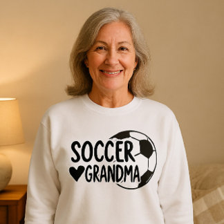 Camisa Vovó de Futebol - Design de Coração e Bola
