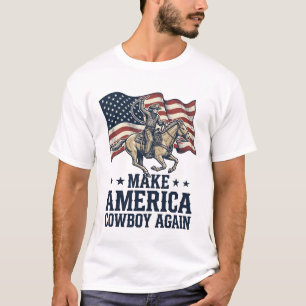 Camisa Western Patriótica Faça a América Cowboy No