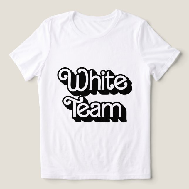 Camisa White Team da Guerra de Cores (Design frontal)