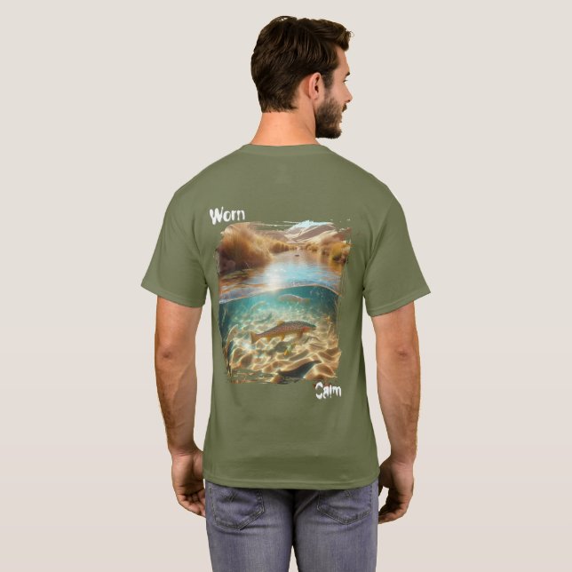 Camisa Worn Calm | Córrego de Truta no Deserto (Parte Traseira Completa)