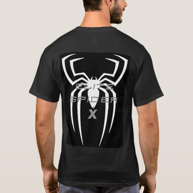Camisa X-T de aranha de elite escura básica (Verso)