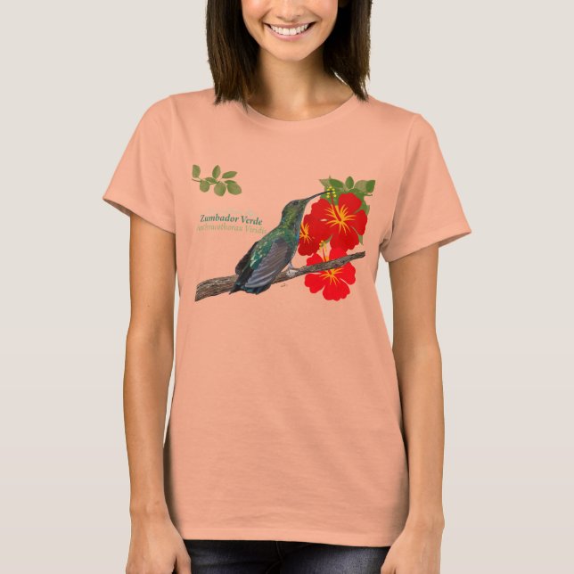 Camisa Zumbador Verde de Porto Rico/Mango Verde (Frente)