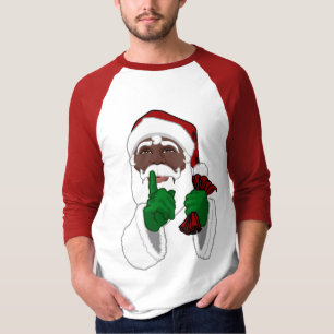 Camisas africanas do papai noel da camisa preta do