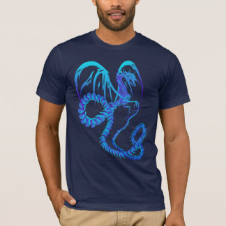 Camisas azuis elétricas do dragão