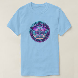 Camisas Azuis Vaporwave de Kharg Island Homes Irã
