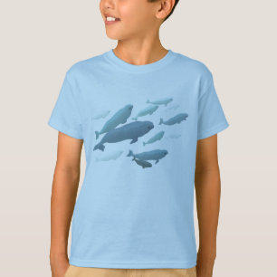 Camisas bonitos da arte da baleia do t-shirt da