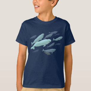 Camisas bonitos da arte da baleia do t-shirt da
