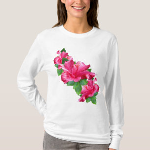 Camisas cor-de-rosa da rainha do hibiscus