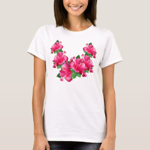 Camisas cor-de-rosa dos leus do hibiscus