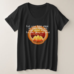 Camisas Cristãs da Fogueira Deixe Sua Luz Brilhar