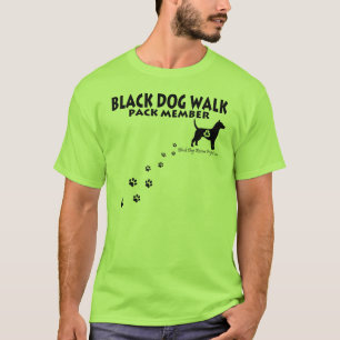 Camisas da caminhada do cão preto