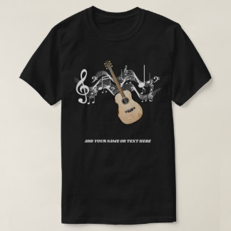 Camisas da guitarra T do país da guitarra acústica