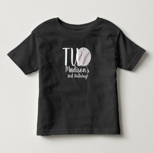Camisas de 2º aniversário de beisebol para bebê