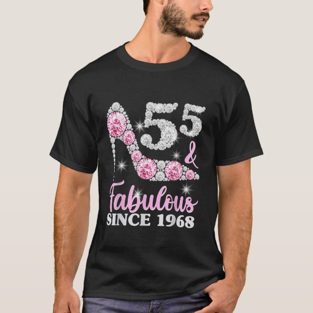 Camisas De 55.O Aniversário Para Mulheres 55 E Pec (Frente)