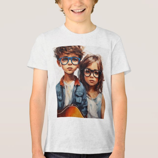 Camisas De Algodão Curto Com Captura De Algodão (Frente)