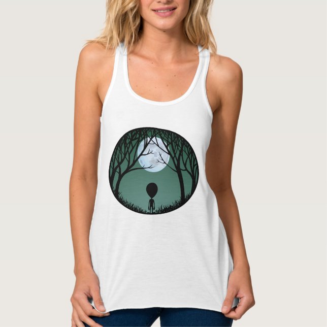 Camisas de Alienígena Amiga das Mulheres do Tanque (Frente)