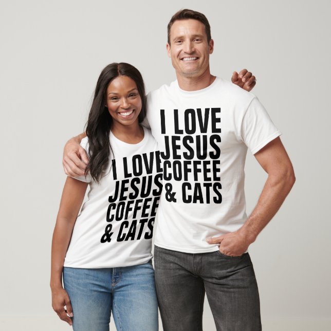 Camisas de amante de Gato Cristão, GATOS DE CAFÉ J (Unissex)