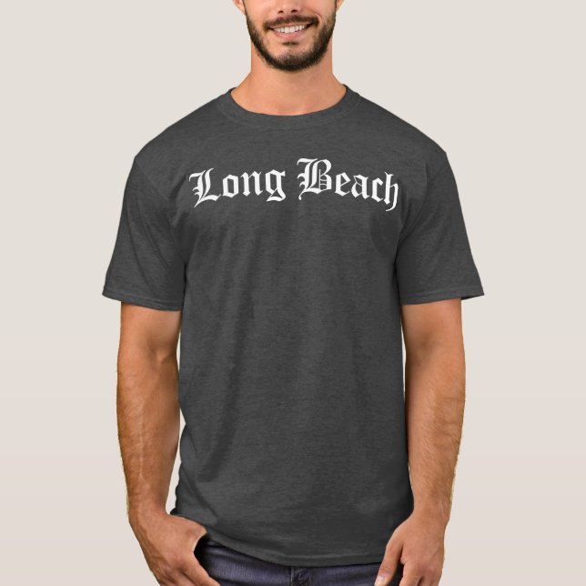 Camisas de amigos de Long Beach Old English Rap Hi (Frente)