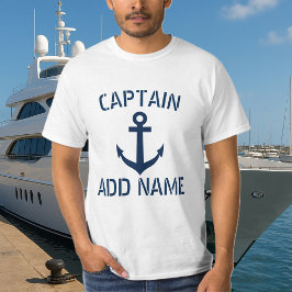 Camisas de ancoragem do capitão do navio personali