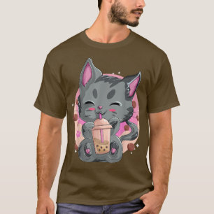 Camisas De Animo Gato Kawaii Neko Para Mulheres, B