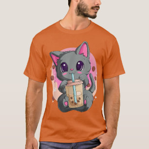Camisas De Animo Gato Kawaii Neko Para Mulheres, B
