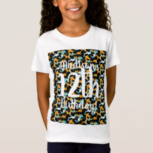 Camisas de aniversário com estampa de leopardo par