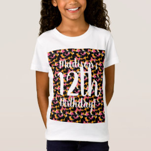 Camisas de aniversário com estampa de leopardo par