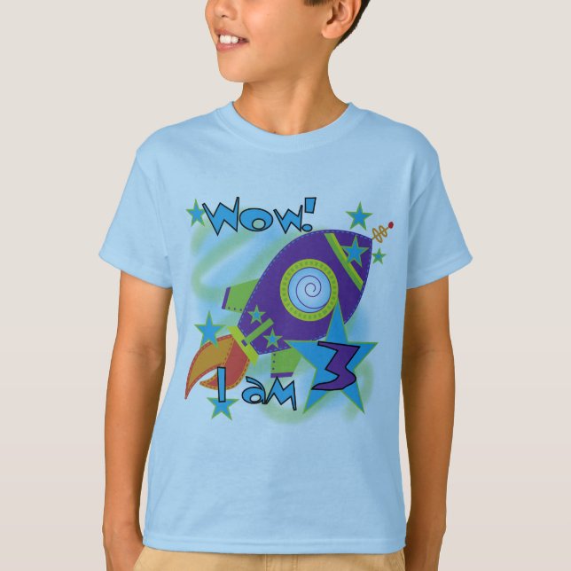 Camisas de aniversário de 3 anos para navios de fo (Frente)