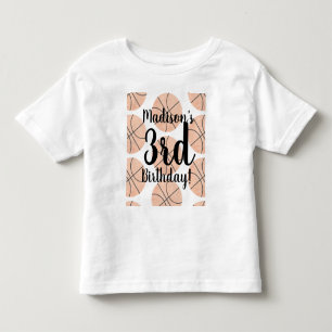 Camisas de aniversário de basquete aquarela para c