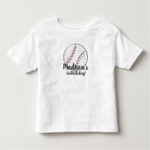 Camisas de aniversário de beisebol para Todlers