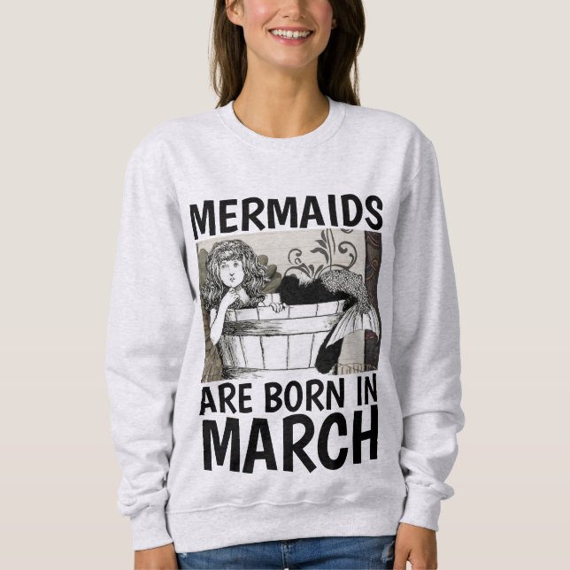 Camisas de aniversário MARCH para damas, MERMAID (Frente)