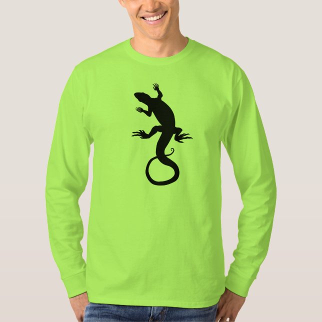 Camisas de Arte Lizard Camisas de Longa Manga Cami (Frente)