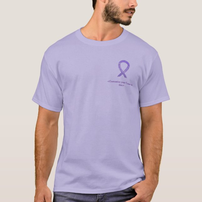 Camisas de Arte Personalizadas de Cancer de Fita d (Frente)