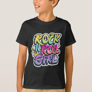 Camisas De banda Para Crianças Rock N Roll Girl Ro