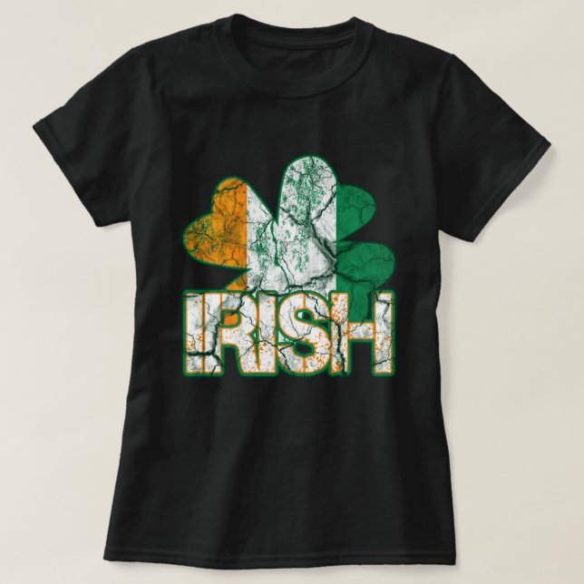 Camisas De Bandeira De Shamrock Irlandês (Em Color (Frente do Design)