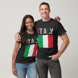 Camisas de bandeira italianas, designs coloridos