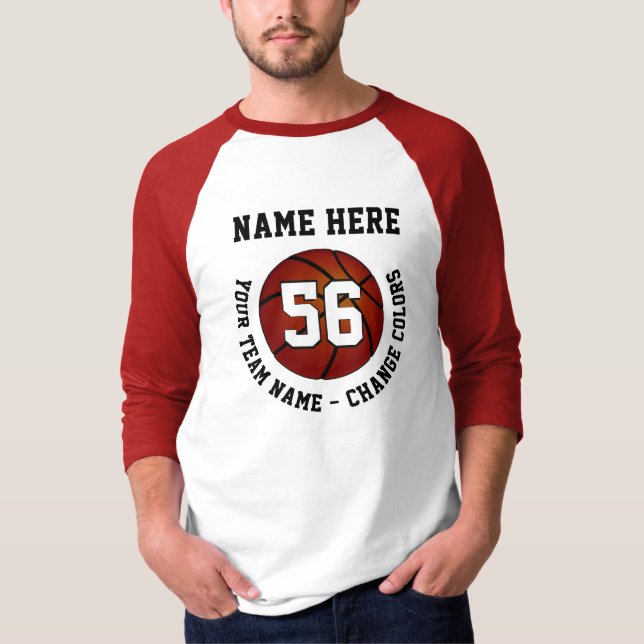 Camisas de Basquete com Nome, Número, Equipe (Frente)