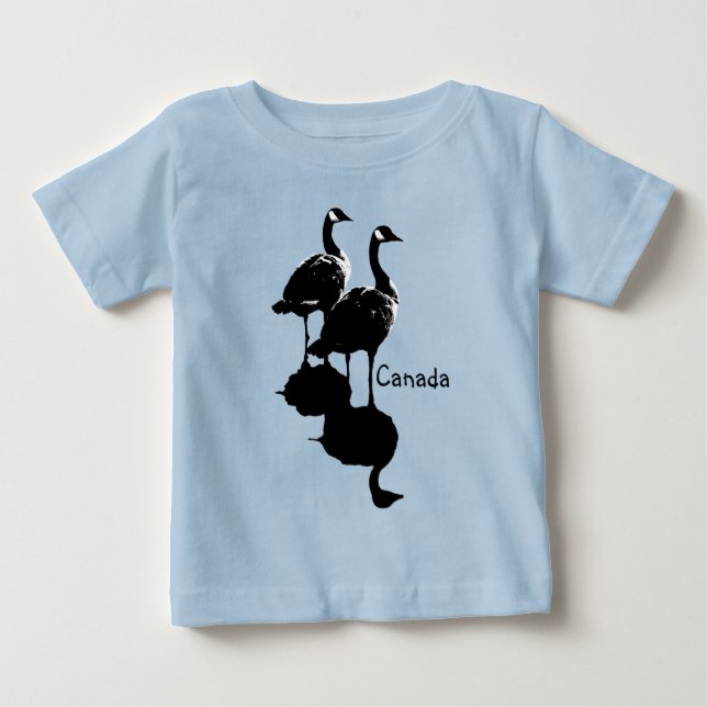 Camisas de bebé comemorativas do ganso do Canadá & (Frente)