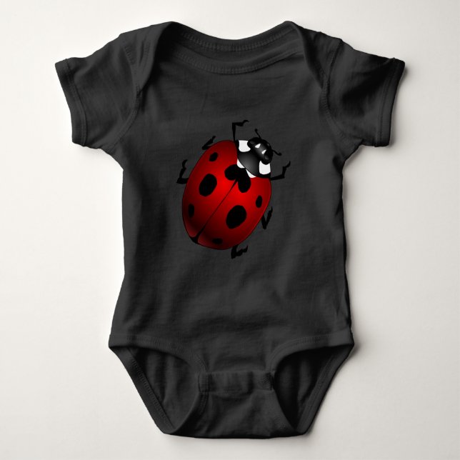 Camisas de Bebê Joaninha Macacão de Bebê Joaninha  (Frente)