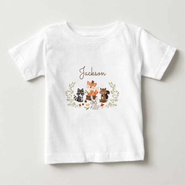 Camisas De Bebê Personalizadas Para Animais Da Flo (Frente)