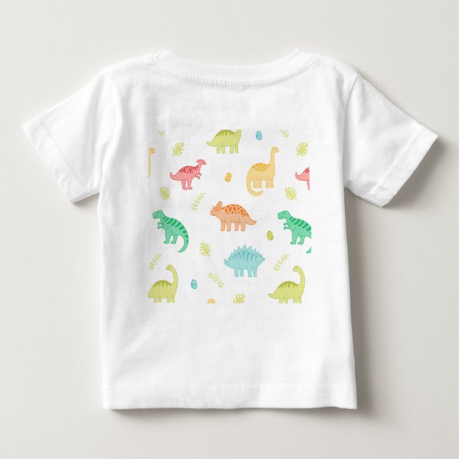 Camisas de bebês com temas de dinossauro (Verso)